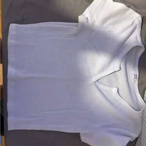 Ardene White Ribbed Fitted Polo T-Shirt